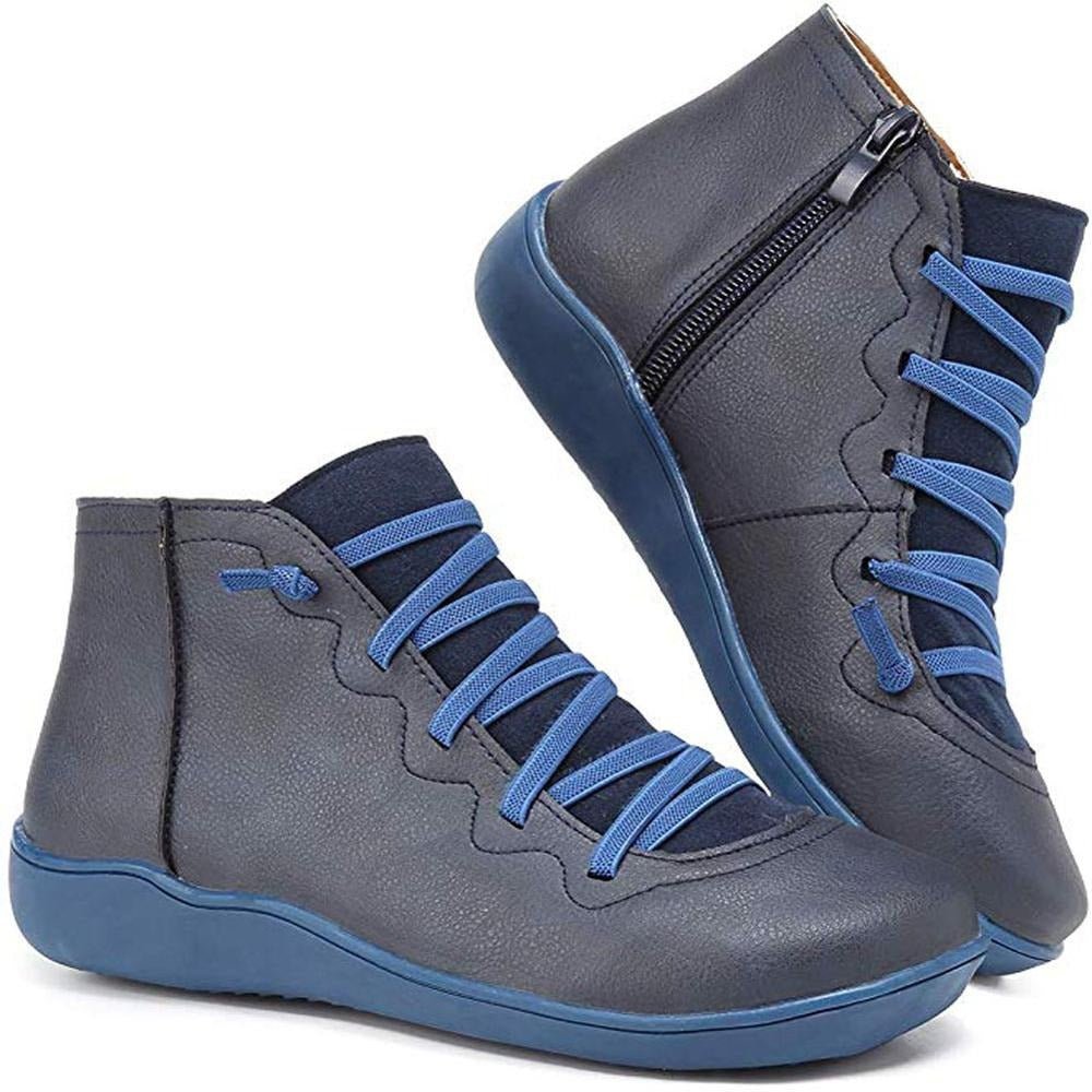 Trendy Korte Dameslaarzen met Uniek Vetersysteem – Ideaal voor Casual Looks