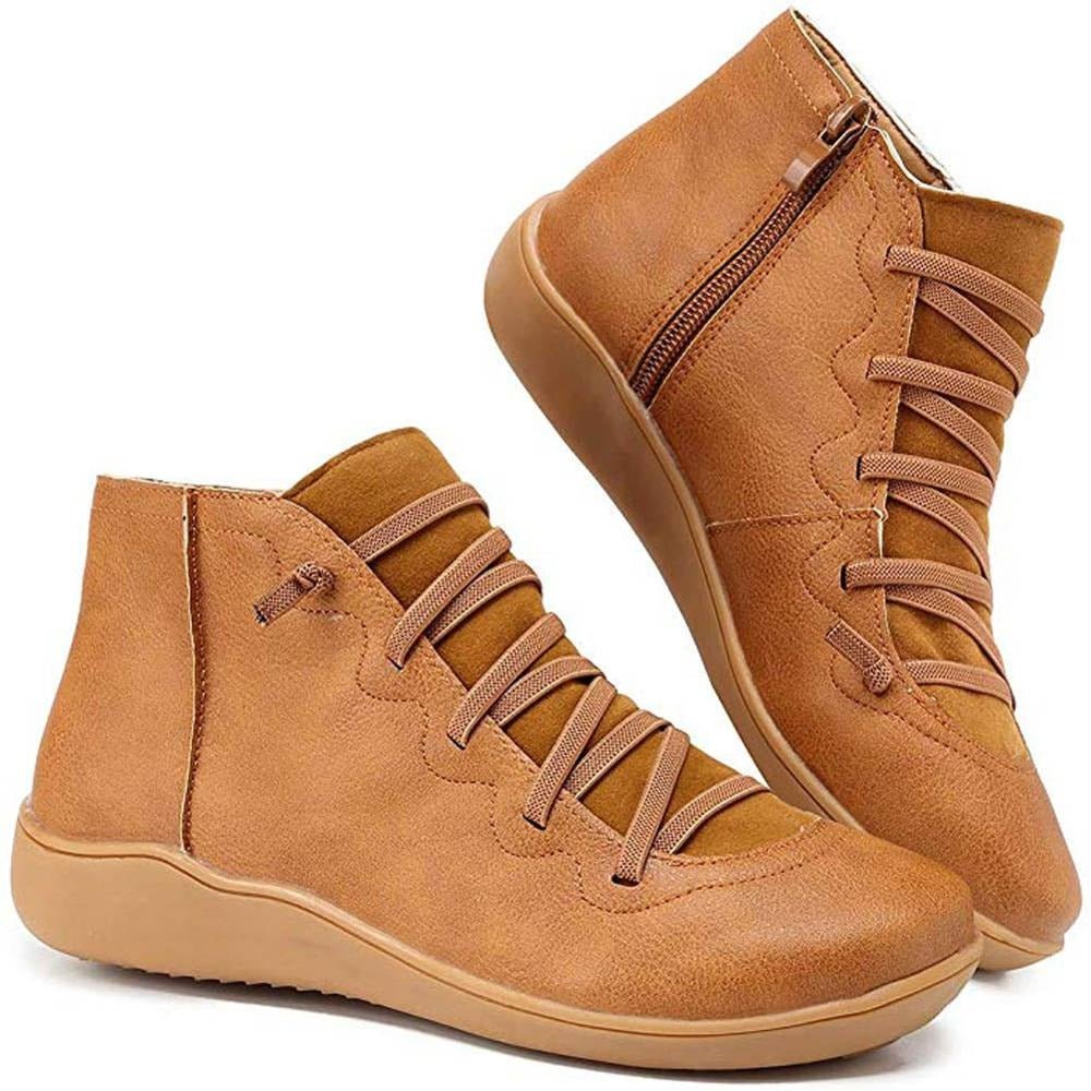 Trendy Korte Dameslaarzen met Uniek Vetersysteem – Ideaal voor Casual Looks