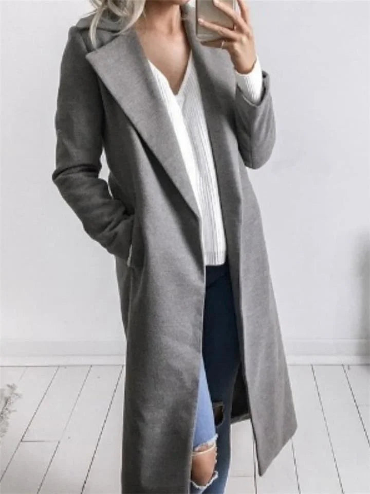 Elsie - Ultracomfortabele lange jas - warmte en stijl elke dag