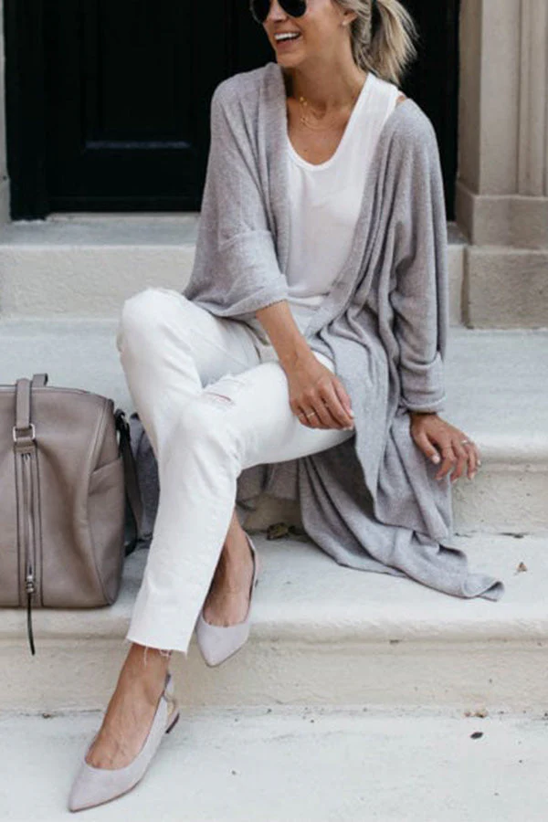 Luchtig Open Gebreid Vest – Comfortabele en Modieuze Look