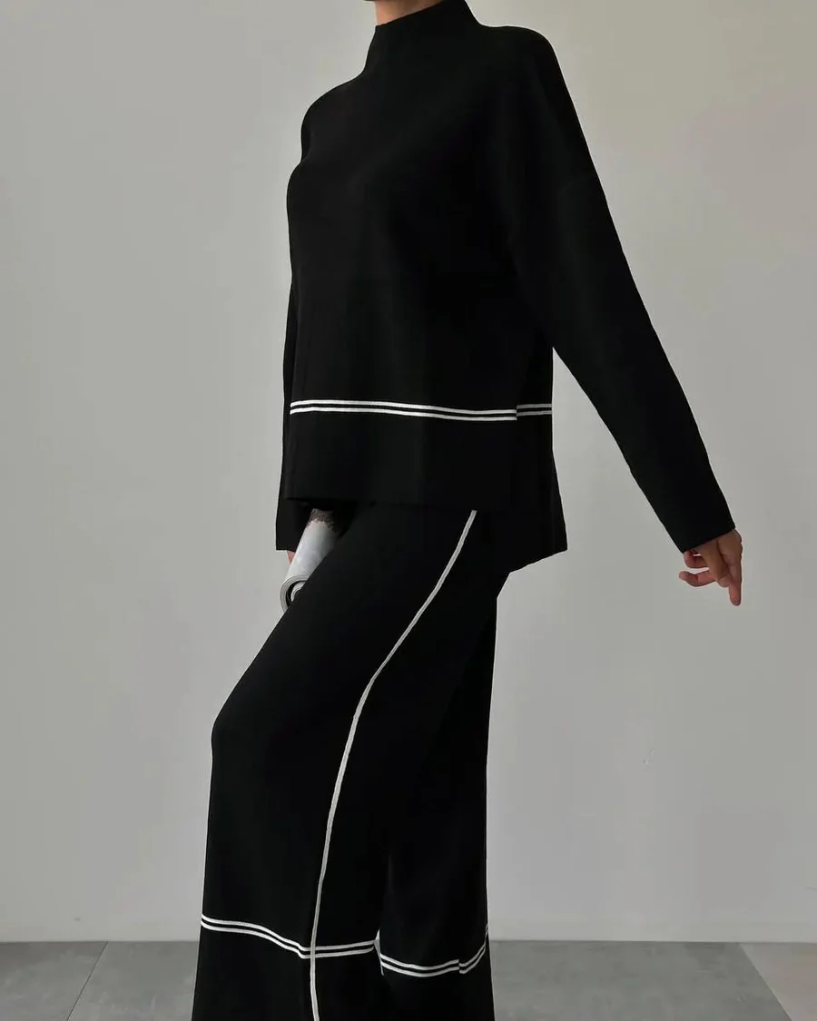 Trendy Dames Colorblock Twee-Delige Outfit voor Dagelijks Gebruik