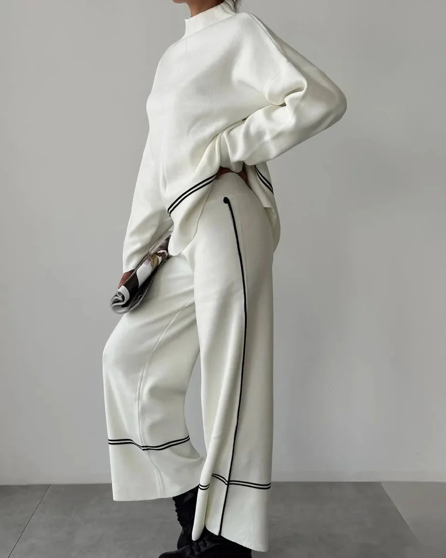 Trendy Dames Colorblock Twee-Delige Outfit voor Dagelijks Gebruik