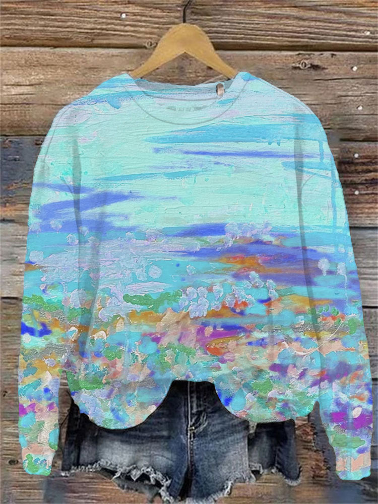 Stijlvolle Sweatshirt Zonder Capuchon Met Originele Graphics