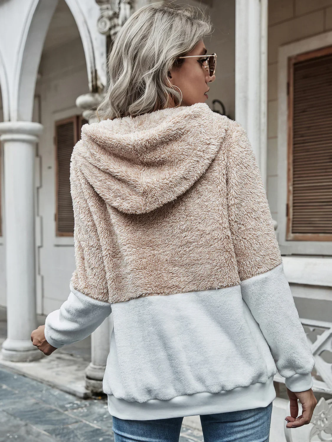 hippe Hoodie met Contrasterende Koord en Lange Mouwen