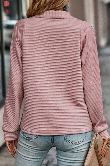 Kwart rits sweatshirt met opstaande kraag voor actieve vrijetijdsbesteding