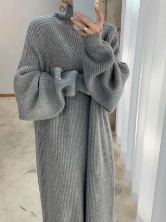 Warme jurk met een comfortabele losse pasvorm