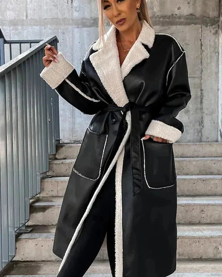 Elegante jas met ingekeepte kraag