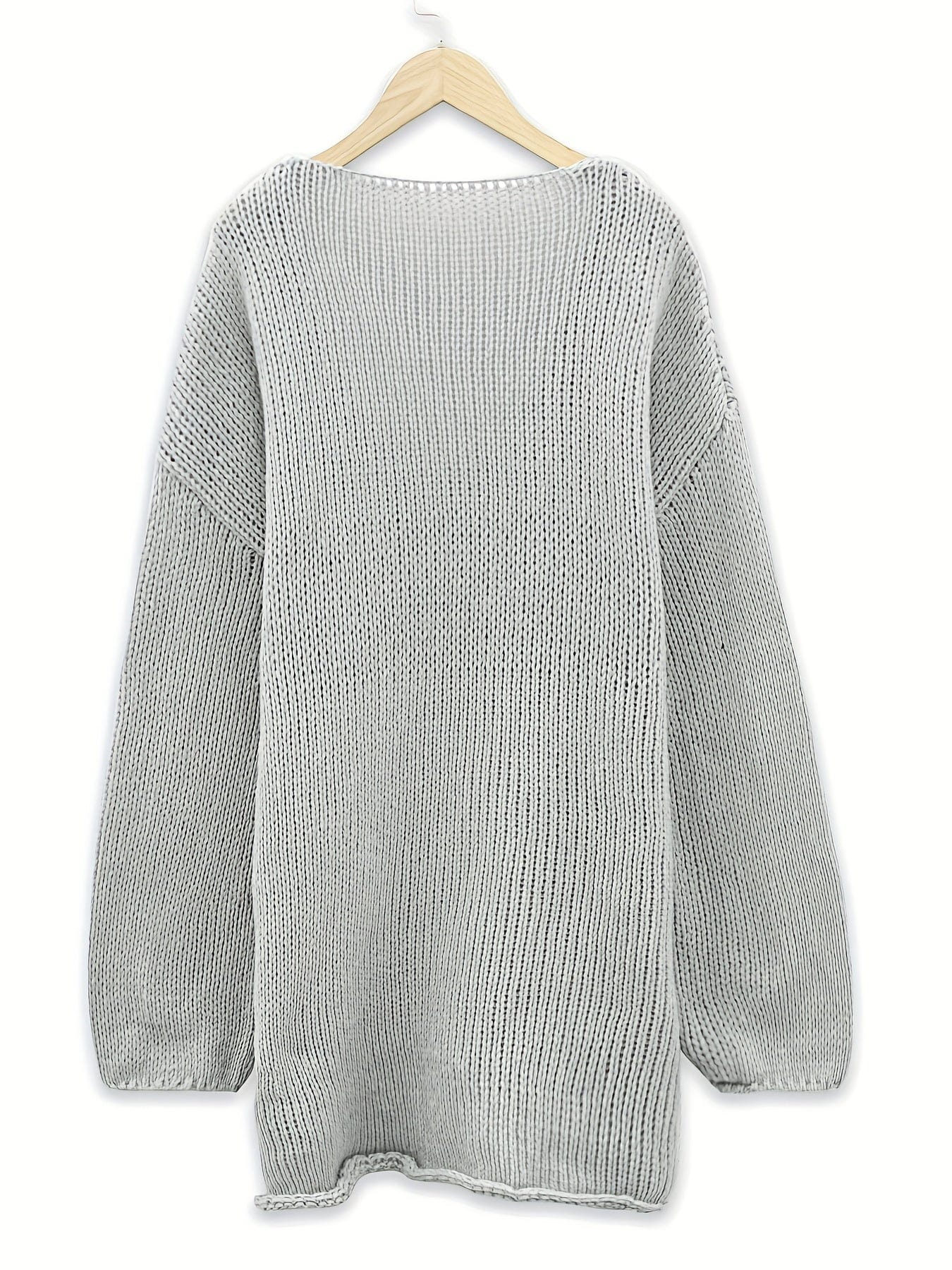 Elowen - Comfortabele loose-fit trui met V-hals en lange mouwen